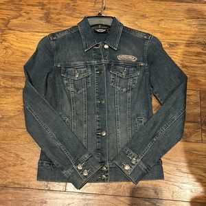 Harley Davidson Womens Small Tall Jean Jacket